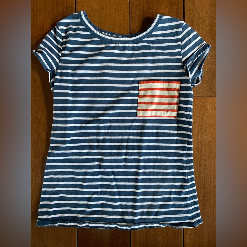 Pim + Larkin super stretch striped pocket T